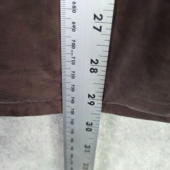 Womens Vintage Outbrook Brown 100% Silk 2 Piece Jacket & Pant Set Outfit Size S - Picture 6 of 14